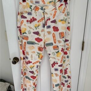 Italian summer Print Women's Boot Cut Jeans inspired by* size 12